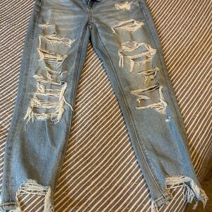 American Eagle Outfitters Blue Skinny Jeans Distressed Style